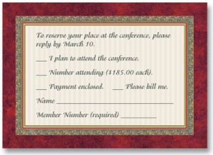 Formal Party Reception Cards