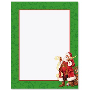 Classic Santa Border Papers | PaperDirect's