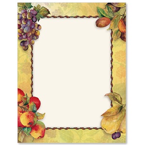 Vintage Fruit Border Papers | PaperDirect's