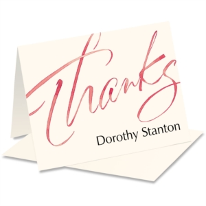 Thanks Personalized NoteCards™ by PaperDirect