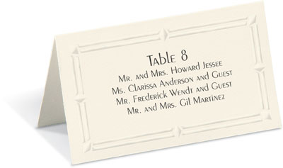 folded name place cards