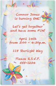 Pinwheel Casual Invitations