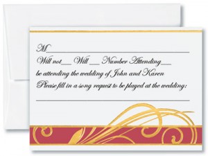 Stylish Reception Card by PaperDirect